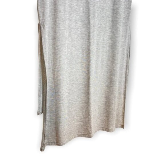 Z  Supply Grey Round Neck High Low Tee Shirt Dress - Picture 6 of 9